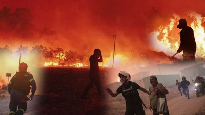 Yunanistan'da Yangın 8 Gündür Devam Ediyor