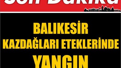 Balıkesir Kazdağları Eteklerinde Yangın