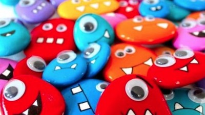 Çocuklarla Eğlenceli Taş Boyama Sanatı