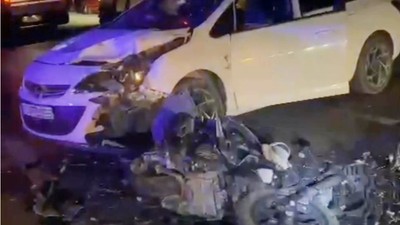 Erdek'te Kaza ! Motosiklet Sürücüsü Metrelerce Sürüklendi