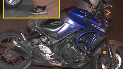 Hız Yapan Motosiklet Kontrolden Çıktı ! Metrelerce Sürüklendi