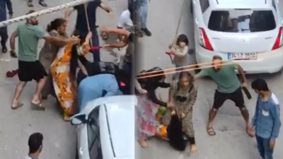 Kadını Yerde Sürüklediler Demir Sopalarla Vurdular