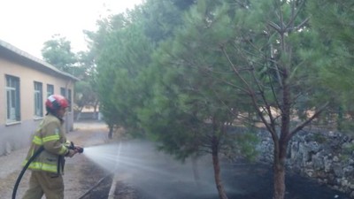 Okul Bahçesinde Yangın!