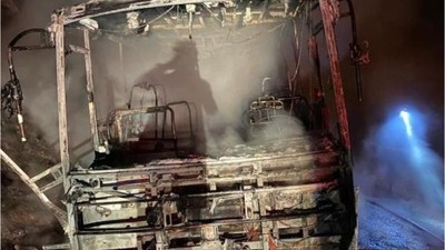 Balıkesir Hızlı Tren İşçi Servisi Alev Alev Yandı