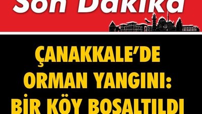 Son Dakika: Orman Yangını