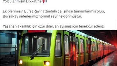 Bursa'da metro seferleri normale döndü