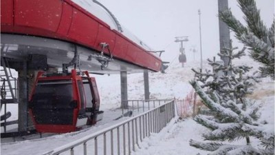 Erciyes'te kar sevinci