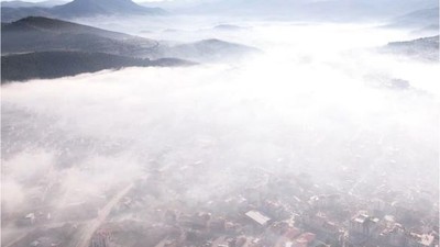 Sındırgı'da Sis Dron İle Görüntülendi