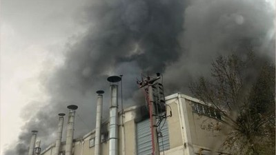 Bursa'da tekstil fabrikasında büyük yangın