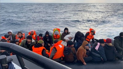 Ayvalık'ta 55 Düzensiz Göçmen Yakalandı