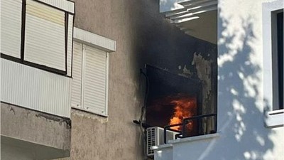 Ayvalık'ta Yangın ! 1 Kişi Yaralandı