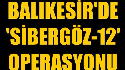 Balıkesir'de 'Sibergöz-12' Operasyonu