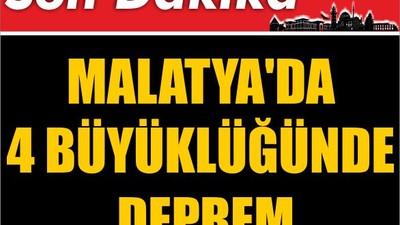 Malatya'da 4 Büyüklüğünde Deprem