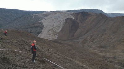 Erzincan'da kayıp işçileri arama çalışmaları 5'inci gününde sürdü