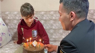 Jandarmadan Şehit Oğluna Doğum Günü Sürprizi