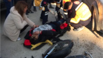 Otomobil İle Motosiklet Çarpıştı: 1 Yaralı