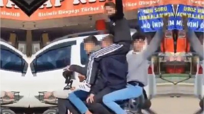 Tokat'ta tehlikeli yolculuk: Görüntüler hayrete düşürdü