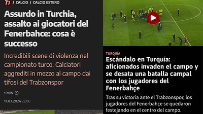 Trabzonspor-Fenerbahçe maçı Avrupa Basınında