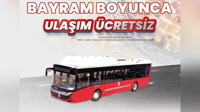 Büyükşehir’den bayram boyunca ulaşım ücretsiz