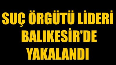 Suç Örgütü Lideri Balıkesir'de Yakalandı