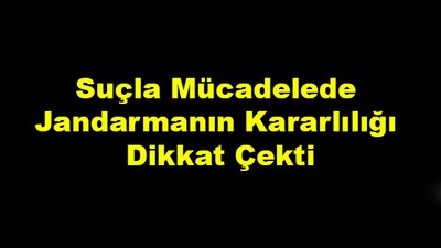Suçla Mücadelede Jandarmanın Kararlılığı Dikkat Çekti