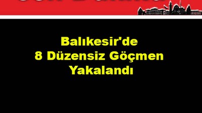Balıkesir'de 8 Düzensiz Göçmen Yakalandı