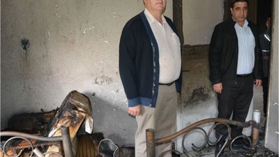 Başkan Göksel Evi Yanan Aileyi Yalnız Bırakmadı