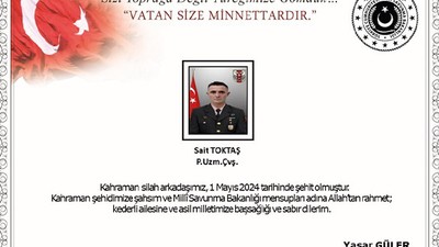 Pençe-Kilit Operasyonu Bölgesinde 1 Asker Şehit Oldu