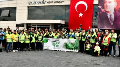 Eş Zamanlı Bisiklet Coşkusuna Balıkesir Ortak Oldu