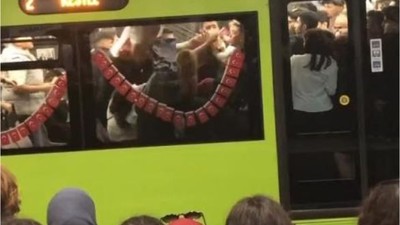 Metro vagonunu ringe çevirdiler