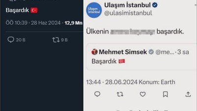 İBB Ulaşımı, Bakan Şimşek'in açıklamasını küfürlü paylaştı