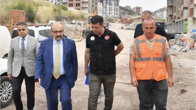 Vali Ustaoğlu TOKİ İnşaatını İnceledi
