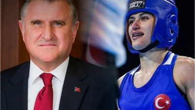Bakan Bak, Milli boksör Esra Yıldız Kahraman'ı tebrik etti
