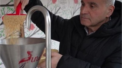Sındırgı'da Susamlar Tahine Dönüşüyor