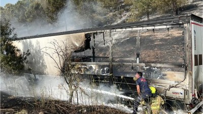 Pamukçu-Balıkesir Yolunda Tır Kazası