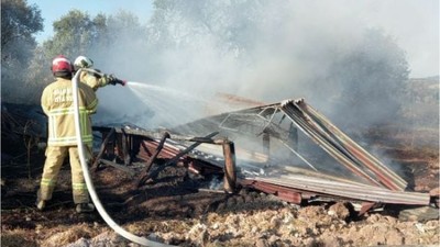 Balıkesir'de Tarlasını Temizlemek İsterken Yangın Çıkarttı