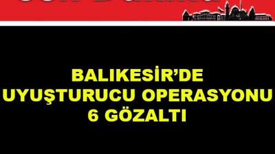 Balıkesir'de 4 İlçede 6 Gözaltı