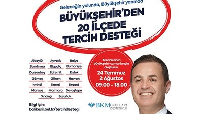 Üniversite Tercih Döneminde Büyükşehir'den Destek