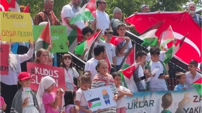 Zağnospaşa Meydanında Filistin Açıklaması