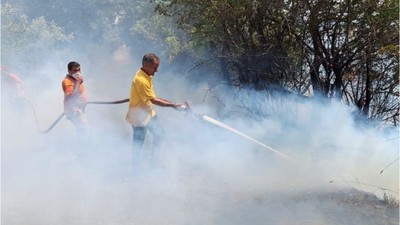 Kepsut'ta Çıkan Yangın Ormana Sıçradı