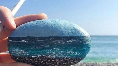Balıkesir’de Körfezden Topladığınız Taşları Boyama Sanatı