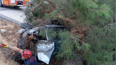Balıkesir-İzmir Karayolu’nda Tek Taraflı Trafik Kazası
