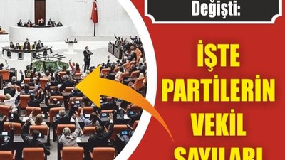 TBMM'de Partilerin Vekil Sayıları Değişti!