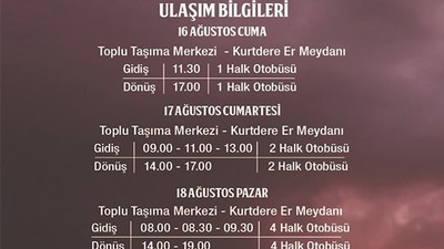 Kurtdereli Güreşleri'ne Ücretsiz Ulaşım İmkanı