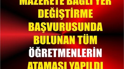 Mazerete Bağlı Öğretmen Atamaları Yapıldı