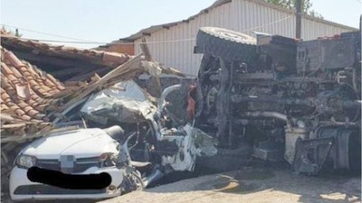 Yangına Giden Arazöz Kaza Yaptı! 3 Yaralı