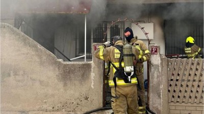 Bandırma'da Ev Yandı! Aile Hastaneye Kaldırıldı