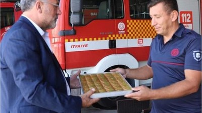 Kepsut’ta İtfaiye Haftası Baklavayla Kutlandı
