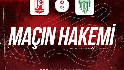 Balıkesirspor, Çayelispor Maçının Hakemleri Belli Oldu