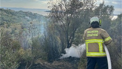 Erdek’te Orman Yangını! 2 Saatte Söndürüldü